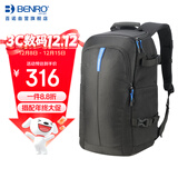 百诺（Benro）徒步者 400 专业双肩摄影包微单反顶部快取炮包拍鸟打鸟200-600 150-600长焦镜头相机包