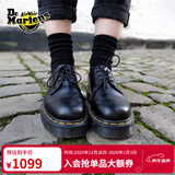 马丁博士（Dr.Martens）1461 Bex男秋冬爆款通勤光面皮小厚底皮鞋 黑色 37