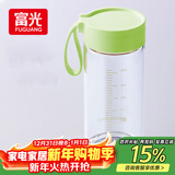 富光清然玻璃杯 高硼硅玻璃水杯子 女生便携牛奶咖啡高颜值茶杯480ml