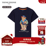 Teenie Weenie  Kids小熊童装24夏款男女童亲子装索罗娜凉感T恤 藏青色（男女同款） 140 cm