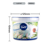 乐扣乐扣 塑料密封保鲜盒 奶粉茶叶零食灌 冰箱收纳螺旋开盖设计 940ml