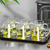 青苹果茶杯水杯白酒杯红酒杯洋酒杯托盘 轻奢托盘装饰