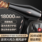 德系吹风机吹头发家用静音负离子大功率不伤发2026新款高速护发速干大风力电吹风男女士风筒 骑士黑 【澎湃大风力】18000风力 2026新款母亲节礼物