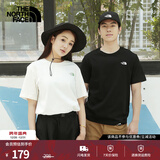 北面（The North Face）短袖T恤男女情侣款小熊宽松休闲透气半袖 米白色 XL /180