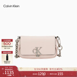 Calvin Klein时尚单肩包礼物链条包包金属字母旋扣翻盖CK女包斜挎马鞍包DH3240