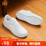 361°运动男鞋秋冬季学生复古厚底增高小白休闲板鞋子男672426615-1