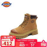 Dickies女士马丁靴高帮时尚情侣靴百搭工装靴女 土黄 男女款-39 