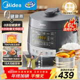 美的（Midea）0涂层钢胆电压力锅6L双胆全自动智能预约家用煲汤煮饭MY-C6856G电饭煲高压锅4-6人