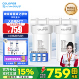 科罗菲（COLOFEL）【品质升级】大白瓶前置过滤器 大蓝瓶大胖瓶中央净水机全屋家用净水器通用滤芯除氯小型中央净水 10寸双联豪华（搭PP+CTO）