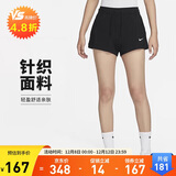耐克（NIKE）女运动短裤 夏季 针织超短裤 三分裤 时尚百搭 DV7863-010 黑 L