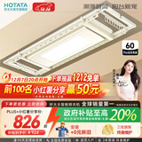 好太太（Hotata） 电动晾衣架智能自动升降晒被阳台晾衣架室外衣服架伸缩晾衣杆 D-3082：超薄大屏+语音+奶油风