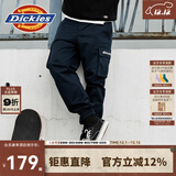 Dickies休闲裤 男女同款新复古回潮印花多口袋束口工装裤百搭8 深海军蓝 32