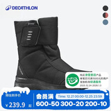 迪卡侬雪地靴户外防水冬季棉鞋SH100黑色41（建议拍大一码）2492059
