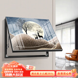 瑞尚（RUISHANG） 遮挡电表箱装饰画配电箱可推拉壁画客厅挂画有框电源箱开关盒 星空福鹿A 60*50可覆盖（横50竖40）晶瓷面