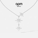 APM Monaco[杨紫同款]六芒星项链女生时尚饰品送女友生日礼物毛衣链新年礼物 经典三颗六芒星项链