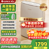 格力（GREE）【轻音干衣除湿】除湿机抽湿机家用20升/天低噪除潮除霉干衣机单间≤40㎡智能控湿24H定时DH20EF