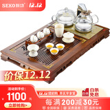 新功鸡翅木茶盘套装功夫茶具套装遥控上水茶盘自动上水烧水壶茶台 F64 配F100遥控电茶炉（无茶具）
