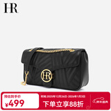 HR赫莲娜包包女包小香风单肩斜挎包女时尚菱格链条包元旦礼物 黑色