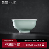 景德镇（jdz）官方陶瓷饭碗影青瓷餐具套装无铅纯色碗碟面碗汤盘乔迁搬家礼物 流影4.5英寸饭碗（三只装）