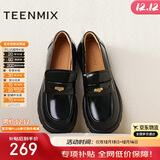 天美意乐福鞋通勤休闲厚底女单鞋时尚女鞋2025新款