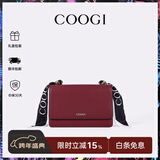 COOGI包包女款轻奢品牌女士单肩包女斜挎包女情人节生日礼物送女友老婆 酒红色