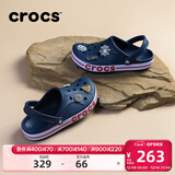 卡骆驰（CROCS）洞洞鞋贝雅卡骆班轻便耐磨一脚蹬休闲鞋|205089 深蓝/辣椒红-4CC 44 (280mm)