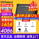 罗兰（Roland）音箱音响CUBE STREET EX吉他弹唱户外直播内录便携路演舞台演出 EX+舒尔58S+话筒架+支架+拉杆包