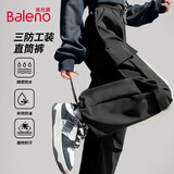 班尼路（Baleno）美式三防工装裤子女2025春秋季新款高腰宽松街头潮流两穿休闲长裤