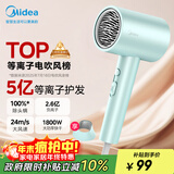 美的（Midea）5亿等离子护发电吹风 家电国家补贴吹风筒 1800W大功率 负离子吹风机 FJ308 节日/生日礼物推荐