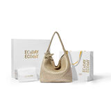 ECODAY编织托特包通勤包女包大容量单肩手提包送女友生日礼物 香槟色大号   限定礼盒