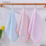 儿童毛巾纯棉100%纯棉6-12岁毛巾纯棉薄款洗脸面巾家用成人男女柔 粉色+绿色+橙色 1条 25*50cm童巾
