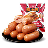 大希地脆皮火山石烤肠原味肉肠早餐热狗烧烤空气炸锅食材香肠冷冻食品 【尝鲜装】脆皮烤肠原味10根 500g