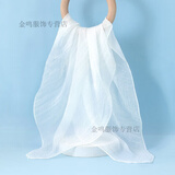 畅印婴儿宝宝外出防风盖纱巾儿童薄款丝巾出门蒙头透明挡风遮阳婴儿车 白色透明70*70cm