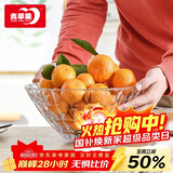 青苹果新年礼物水晶系列玻璃果盘大号轻奢家用客厅婚庆装饰9.4英寸