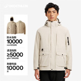 迪卡侬冲锋衣三合一户外冬季羽绒服夹克 暖玉白男款L-5245193
