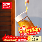 富光清然玻璃杯 高硼硅玻璃水杯子 女生便携牛奶咖啡刻度茶杯330ml
