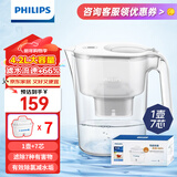 飞利浦（PHILIPS）净水壶滤水壶过滤水壶净水器滤水器过滤器滤芯 AWP2814白色【4.2L】七芯装