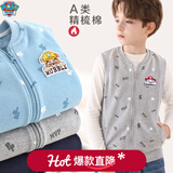 汪汪队立大功（PAW PATROL）汪汪队儿童马甲秋装2026新款男童背心纯棉坎肩宝宝 【常规款】毛毛灰色 777 120cm
