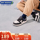 江博士学步鞋运动鞋秋季男女童舒适休闲国货儿童鞋B14243W001黑/米25