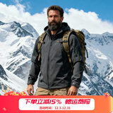 赫利肯火枪手软壳战术夹克男 户外出游防风保暖抓绒夹克tad徒步外套 钢灰色 XL (高180-190cm 重180-200斤)