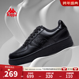 Kappa男鞋板鞋男2025冬季新款小白鞋子男款情侣跑步鞋百搭休闲运动鞋 黑武士 44 (275mm)