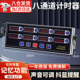 静闲居八通道计时器厨房专用定时器商用餐饮多通道烹饪提醒器多功能多道 不锈钢八通道计时器【防水防摔】