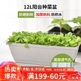 花沃里花盆大号带托盘阳台种菜盆种菜箱种子育苗盘种植箱长方形塑料花盆