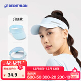 迪卡侬（DECATHLON）空顶帽男女夏天遮阳帽太阳帽鸭舌帽户外运动帽跑步帽子RUNC 新款天蓝色-可调节松紧带款 新空顶帽松紧带（建议头围50-62厘米）