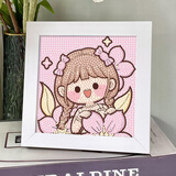 帕提拉（patila）diy手工制作钻石画卡通钻石画满钻贴画送女友闺蜜礼物少女心 6203公主+画布+钻石+工具+相框