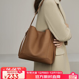 金狐狸女士包包女包大容量水桶包手提单肩斜挎包高级圣诞节礼物送女友