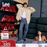 Lee【张凌赫代言】中蓝色水洗428懒懒裤高腰女显瘦宽腿牛仔裤潮流 中蓝色 25