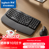 罗技（Logitech）Wave Combo 无线人体工学键鼠套装 垂直鼠标 无线蓝牙鼠标 办公键盘 无线键盘 蓝牙键盘 黑色