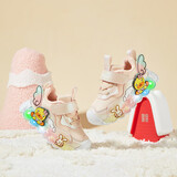 B.Duck小黄鸭童鞋女童运动鞋冬季闪灯发光保暖鞋亮灯二棉鞋5010A粉色25