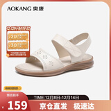 奥康（Aokang）妈妈鞋凉鞋夏季百搭舒适软底女凉鞋平底女鞋1224821025米37码